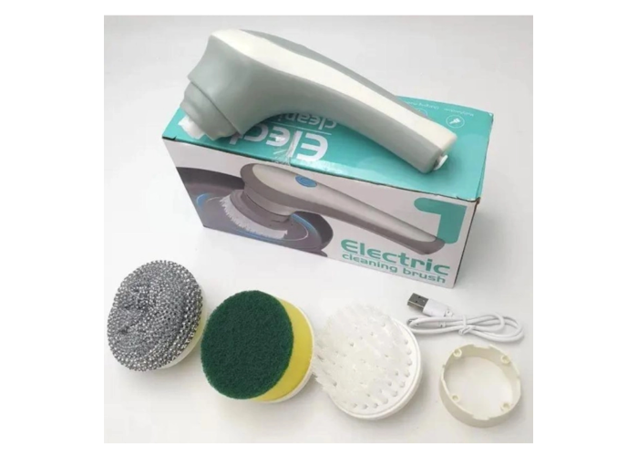 Щётка для мытья посуды с насадами аккумуляторная Electric Cleaning brush