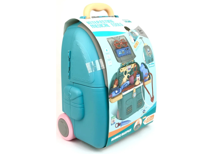 Детский игровой набор доктора в чемодане на колесах MEDICAL TOOLS 688-121A