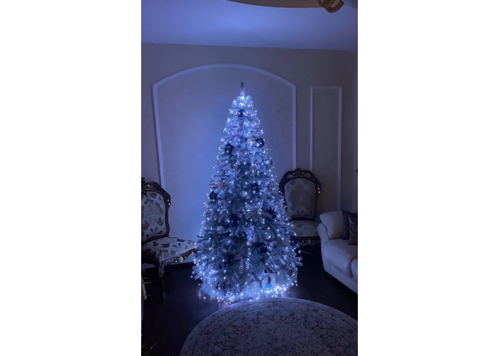 Led гирлянда капля росы "Хвост", USB, пульт 2м, 400 LED, холодный белый THL-24-50