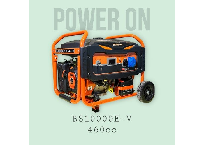 Бензиновый генератор POWER ON PRO BS10000EV, 8.0 кВт, 25 л, электростартер, 460 см³