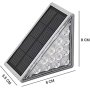 Садовый солнечный светильник для лестниц, 8 LED, 8×8×5,5 см,