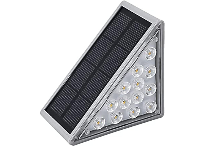 Садовый солнечный светильник для лестниц, 8 LED, 8×8×5,5 см,