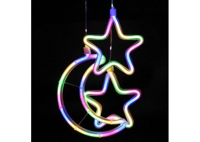 Xmas гирлянда Copper curtain ball lamp 9M-1 Мультицветная Луна 5 Звезда 4 3M*0.7M 7259