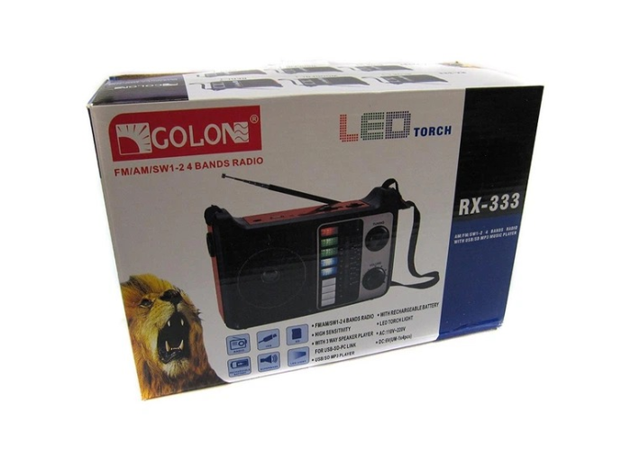 Радиоприемник Golon RX-333+BT, Bluetooth, USB, SD, встроенный аккумулятор