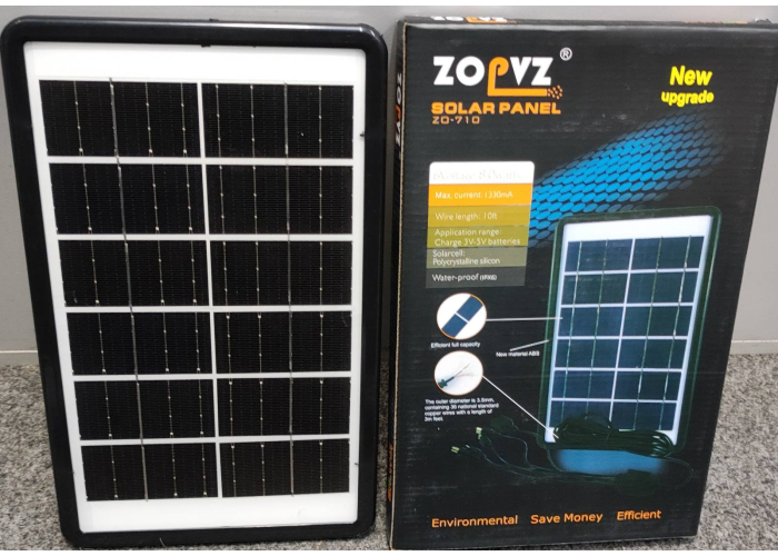 Портативная солнечная панель ZopVZ ZO710 Solar 6V 8W