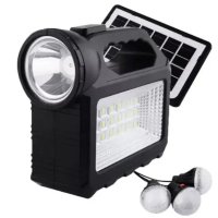 Портативная станция для зарядки GD 101, с солнечной панелью и 3 LED лампами