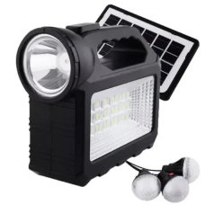 Портативная станция для зарядки GD 101, с солнечной панелью и 3 LED лампами